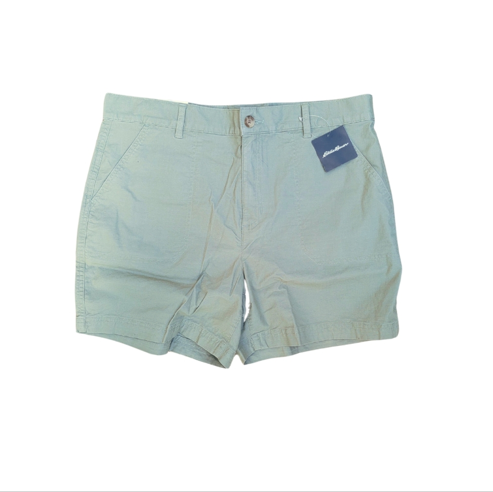 Women's Light Sage Green Chino Shorts NWT Eddie Bauer